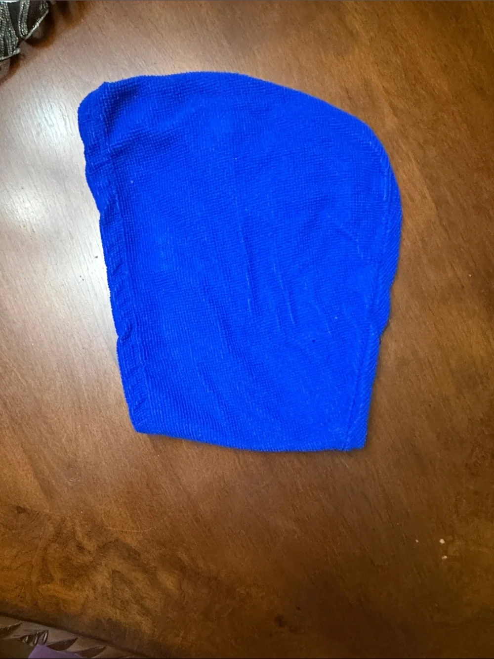 Kids Blue Hair Turban with Button Fasten for Quick Drying